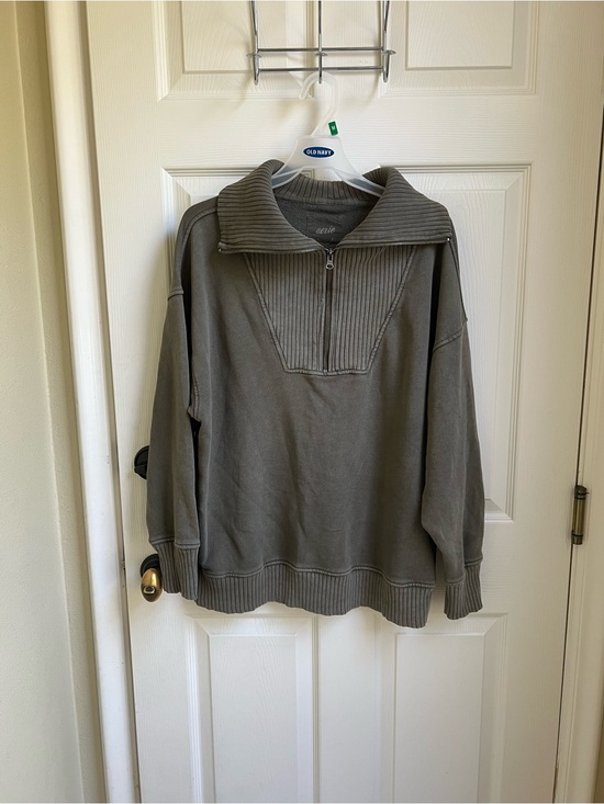 aerie Other - Aerie Half-Zip Sweatshirt in Olive Green